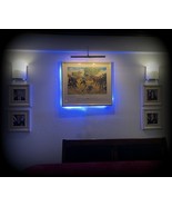 GATLINGS TO THE ASSAULT PRINT IN WHITE WOODEN FRAME FRAMED 23&quot;X 26&quot; US ARMY - $3,357.67 MXN