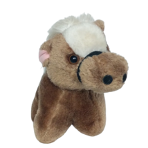 Vintage Russ Berrie Brown Mini Horse Plush Stuffed Animal 6&quot; - £27.22 GBP