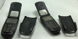 Lot of 2 Motorola i1000 Plus (Nextel) Cell Phone iDen PTT - Black untested - £16.66 GBP