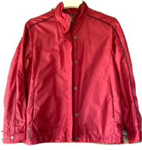 Vintage Ralph Lauren Golf Jacket Womens Petite Medium Full Zip Snap Red - £55.72 GBP