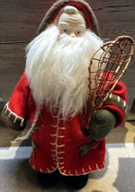 Vintage Target 15.5” Free Standing &amp; Weighted Santa Claus Figure w/ Snowshoes - £15.56 GBP