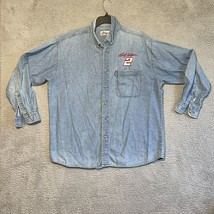 Competitors View Rusty Wallace #2 Embroidered Denim Button Shirt Mens UNSIZED - £17.13 GBP