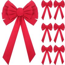 WILLBOND 6pcs Large Red Velvet Christmas Bows 9.8x17.7in Indoor Holiday ... - €3,80 EUR WILLBOND 6pcs Large Red Velvet Christmas Bows 9.8x17.7in Indoor Holiday ... - €3,80 EUR