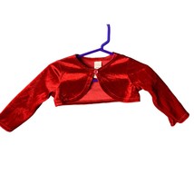 George Girls Baby Infant Size 6 9 months red Shrug cardigan Velevet coat jacket - £5.74 GBP