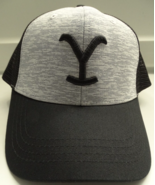 Yellowstone Tv Show Y Logo Dutton Ranch Licensed Trucker Black And Gray Hat - £18.83 GBP