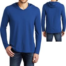 BIG MENS Lightweight Hoodie T-Shirt Long Sleeve Hoody Soft Tee XL, 2XL, 3XL, 4XL - £17.46 GBP+
