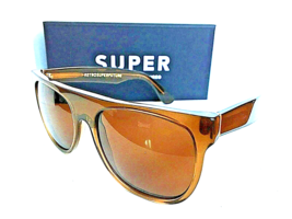 New RetroSuperFuture Flattop 418 Clear Brown  Sunglasses Italy - £133.67 GBP
