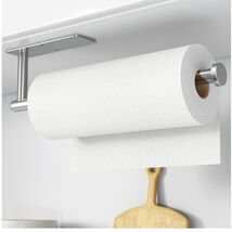 Brushed Nickel Wall-Mounted Paper Towel Holder - Self-Adhesive or Drilled - $22.72