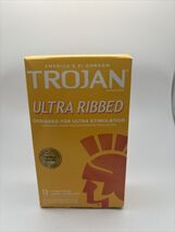 Trojan Ultra Ribbed Lubricated Condoms - 12 count  Exp.12/2028 - €10,95 EUR