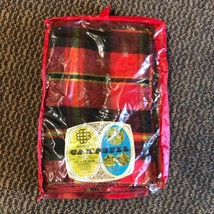Vintage Beacon Campbell Red Plaid Blanket NEW 45x72” NEW Old Stock - £46.83 GBP