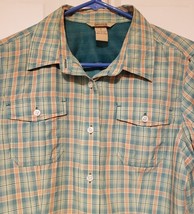 Duluth Trading Company Women’s Plaid Green Vented Roll Tab Fishing Shirt Small  - £13.25 GBP