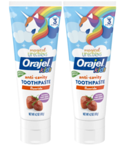 Orajel Kids Mermaid and Magical Unicorns Very Berry Strawberry 4.2oz 2 Pack - £10.71 GBP