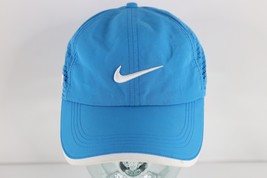Vintage Nike Golf One Spell Out Mini Swoosh VR Mesh Golfing Hat Cap Blue Unisex - £27.06 GBP