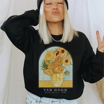 Van Gogh Sunflowers 1888 sweatshirt Gifts Painting Collage Aesthetic Clothing Re - £35.39 GBP