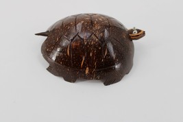 WOODEN COCONUT SHELL TURTLE W/ FLOATING TAIL AND HEAD HAWAIIAN GIFT SOUV... - $19.99