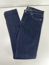 7 For All Mankind Roxanne Jeans Women&#39;s 28 Low Rise Straight Leg Dark De... - £14.15 GBP