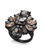 I.N.C. International Concepts Black Multi-Crystal Flower Statement Cockt... - £7.86 GBP