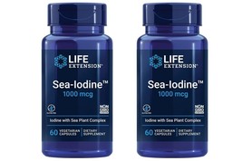 2 x Life Extension Sea-Iodine 1000 mcg Kelp Thyroid Hormone Metabolism   11-2025 - £11.31 GBP