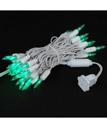 35 Lights Traditional T5 Green on White Wire - £17.31 GBP
