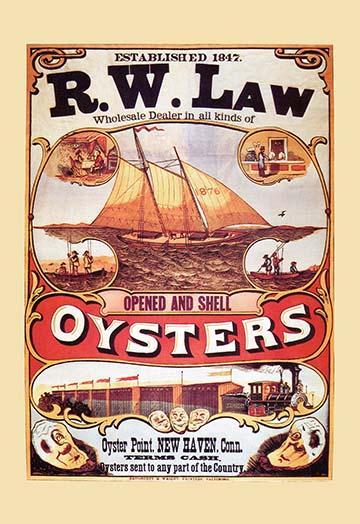 R.L. Law Oysters 20 x 30 Poster - $25.98