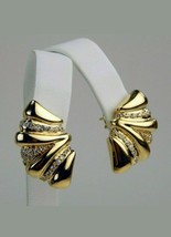 0.50 Ct Round Cut White Diamond Omega Back Stud Earrings 14k White Gold Plated - £79.78 GBP