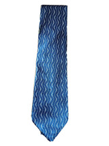 DKNY men’s blue geometric silk dress necktie - £5.44 GBP