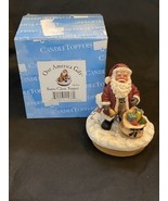 Santa Claus Our America Candle Topper Christmas Decor Presents Chimney B... - $12.57