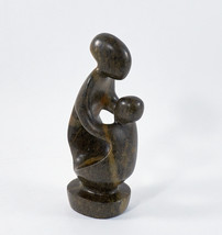 African Shona Carved Stone Sculpture Mother and Child 6&quot; Figurine - $17.50
