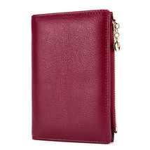 Genuine Leather Zipper Wallet For Men Women Multi Function Unisex Card Holder Pa - £92.60 GBP