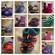 Handmade sweater Shoes Knitted baby Child 3-6 month - £7.85 GBP