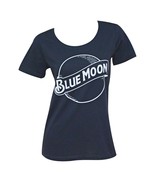 Blue Moon Round Logo Lades Navy Blue Tee Shirt Blue - £25.18 GBP+