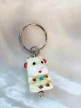 Estate Small Yellow Painted Ceramic Squashed Giraffe Charm or Pendant – -0.75 x - $9.49