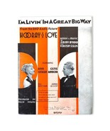 I&#39;m Livin In A Great Big Way 1935 Hooray For Love Ann Southern Sheet Music - £9.41 GBP