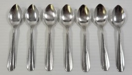 AP) Vintage Set of 7 Stainless Steel Demitasse Dessert Spoons Japan USA - $9.89