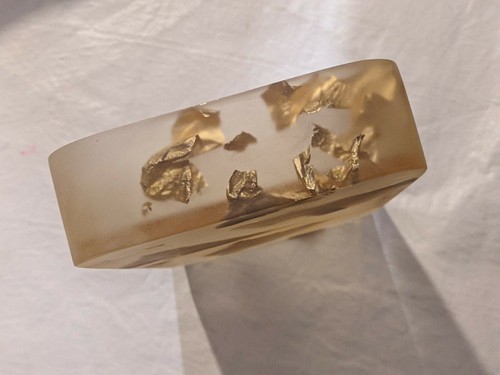 Martha Sturdy Suspendu Doré Feuille Résine Canada Rectangle Bowl Dish Plateau Item image 9