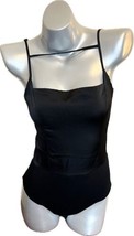 By The Way Bodysuit Size Small Black Square Neck Spaghetti Strap Womens - £15.46 GBP