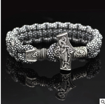 Vintage Thor&#39;s Hammer Braided Bracelet - £28.03 GBP