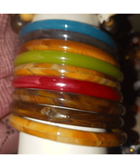 Five glass bangles - $14.00