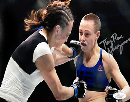 Thug Rose Namajunas Signed 8x10 UFC Photo vs Michelle Waterson JSA - £62.01 GBP