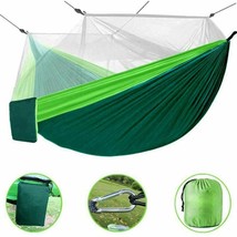 Camping Hammock, Double Lightweight Portable Nylon Parachute Hammocks - £18.97 GBP