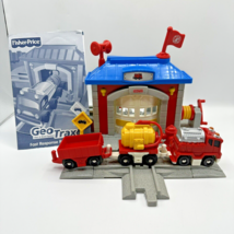 Fisher Price GeoTrax Fast Response Rescue Co. Complete Fire Station Trai... - $34.00
