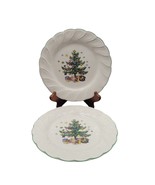 Nikko Happy Holidays Christmas Tree Salad Dessert Plate 7.75&quot; Set of 2 VTG - $41.60 CAD