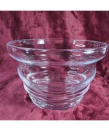 Simon Pearce Hand-Blown &#39;Bloomfield&#39; Signed Clear Art Glass Bowl, Discon... - £233.54 GBP
