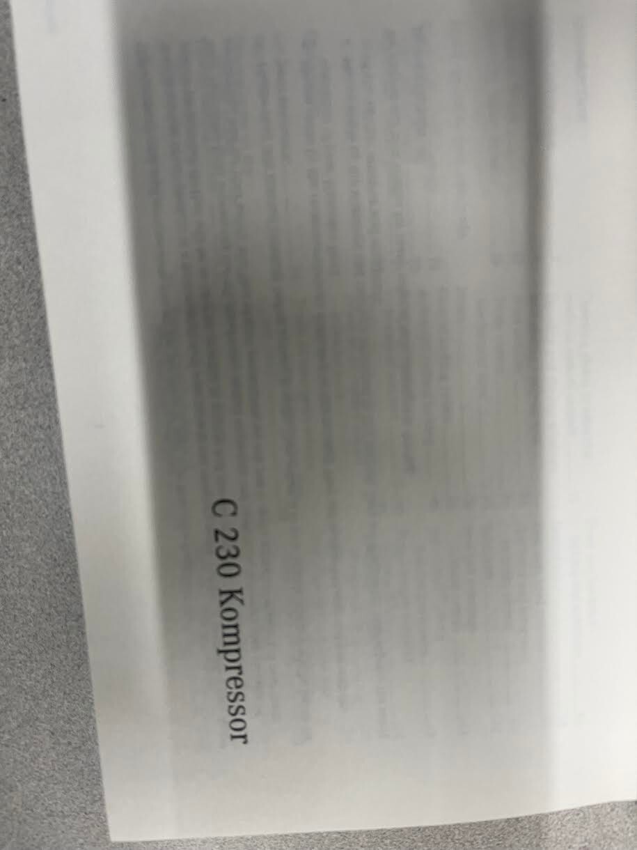 2002 MERCEDES BENZ C CLASS Sportscoupe Owners Operators Manual OEM Item image 2