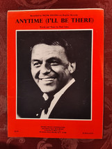 Rare Sheet Music Anytime I&#39;ll Be There Paul Anka Frank Sinatra 1975 - £12.09 GBP