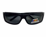 NWT Mens Black Plastic Driving Polarized Sunglasswes Frames with Gray - $12.86