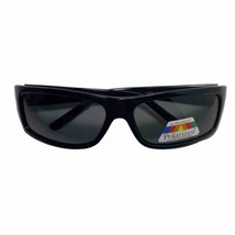 NWT Mens Black Plastic Driving Polarized Sunglasswes Frames with Gray - $12.11