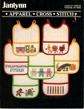 Janlynn Leaflet #900-02 Parade of Bibs Vintage Cross Stitch Patterns - $4.75