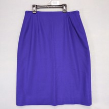 Vintage 1980s Miss Pendleton Women&#39;s 16 100% Wool Purple Pencil Midi Ski... - £26.93 GBP