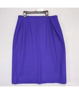 Vintage 1980s Miss Pendleton Women&#39;s 16 100% Wool Purple Pencil Midi Ski... - $49.23 CAD
